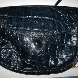 NWO Blue Patent Leather Small Shoulder bag